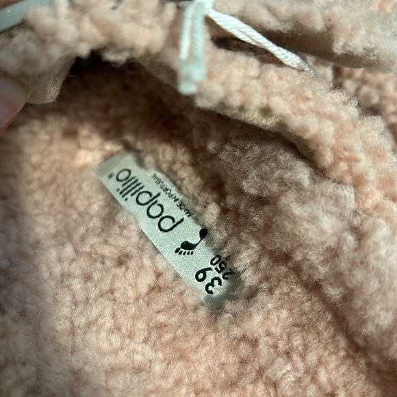 Birkenstock Arizona Big Buckle Shearling Slide Sandal Teddy Crystal Rose Size 39 - Picture 9 of 9